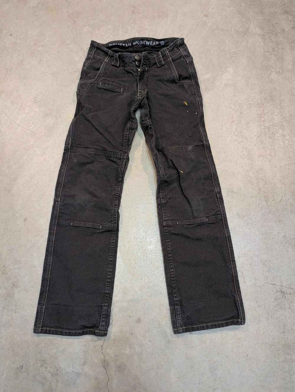 Workwear Straight Leg Pants in Black